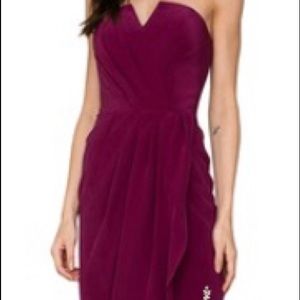 Burgundy strapless dress. Brand new with tags